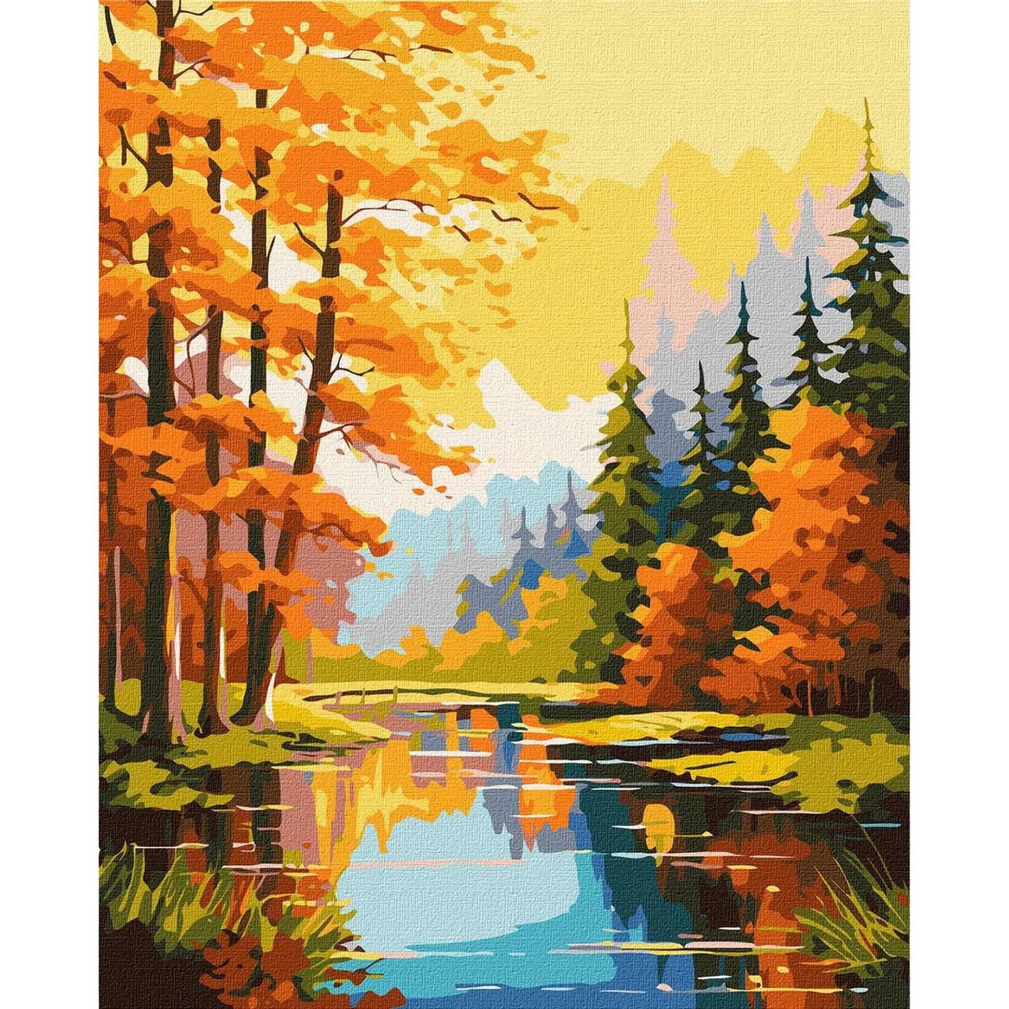 Ideyka Autumn Beauty Painting by Numbers Kit